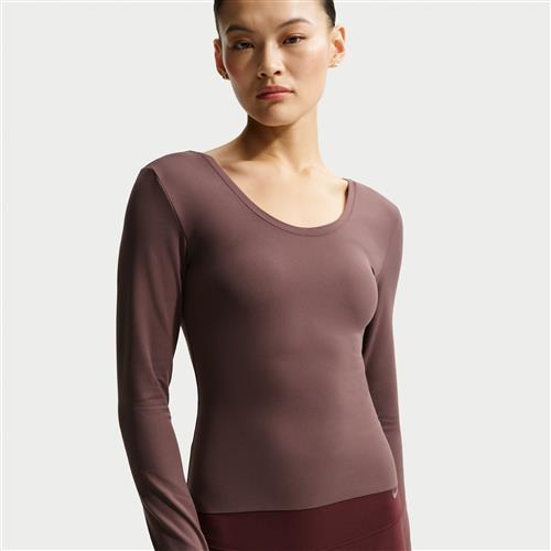 Langærmet Nike Zenvy Dri-FIT-top til kvinder - lilla