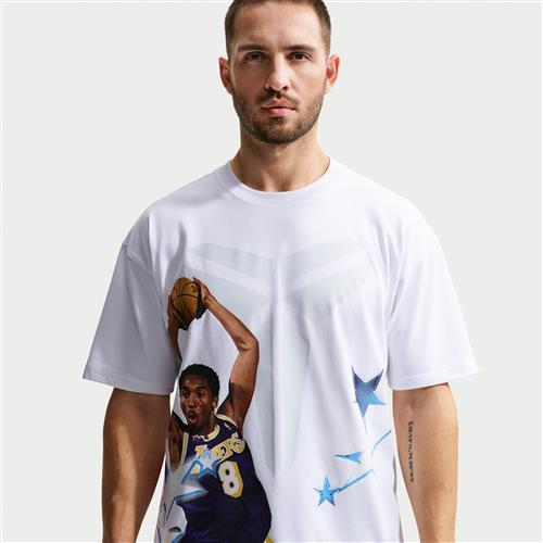 Kobe Nike Dri-FIT-basketball-T-shirt til mænd - hvid
