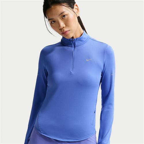 Nike Swift UV-løbetop med Dri-FIT og 1/4 lynlås til kvinder - blå