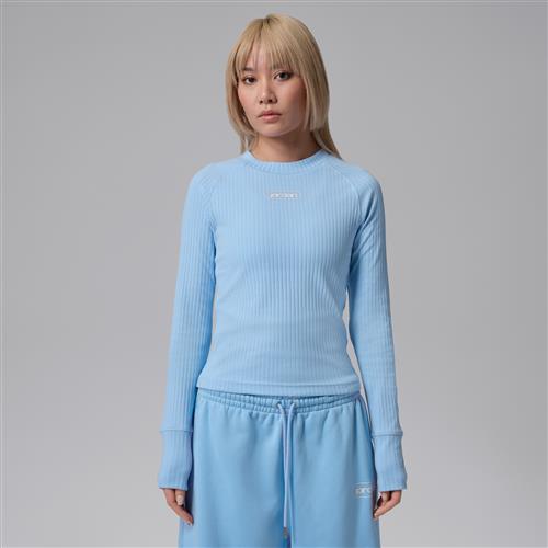 Langærmet Jordan Flight-overdel til kvinder - blå