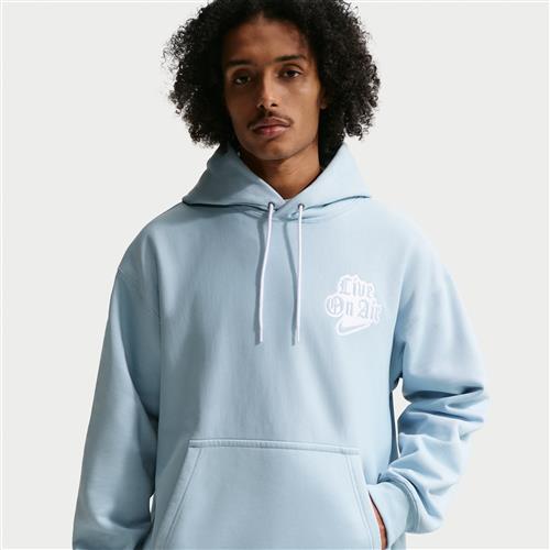 Nike Solo Swoosh-hættetrøje i fleece til mænd - blå