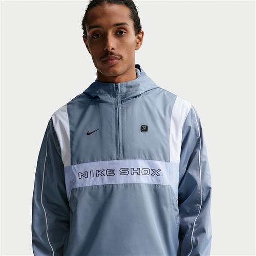 Vævet Nike Shox-jakke med 1/2 lynlås til mænd - blå