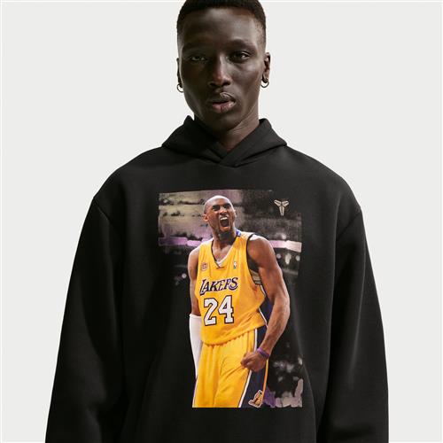 Kobe Dri-FIT Pullover-basketballhættetrøje i fleece til mænd - sort