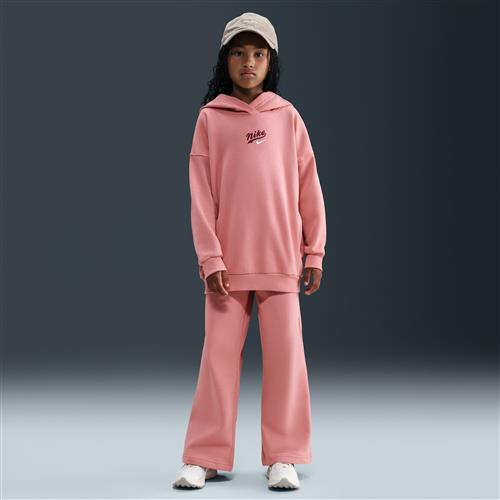 Nike Club Fleece-bukser med brede ben til større børn - Pink