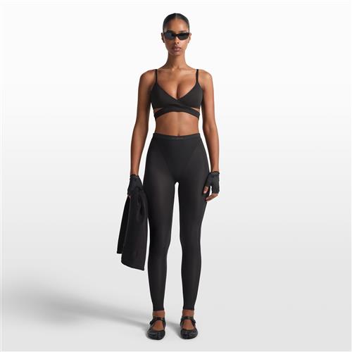 NikeSKIMS Weightless Layers-leggings med høj talje og V-panel til kvinder - sort