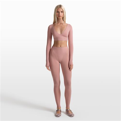NikeSKIMS Weightless Layers-leggings med høj talje og V-panel til kvinder - Pink