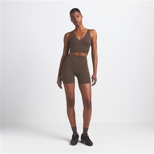 NikeSKIMS Matte cykelshorts med høj talje til kvinder (13 cm) - brun