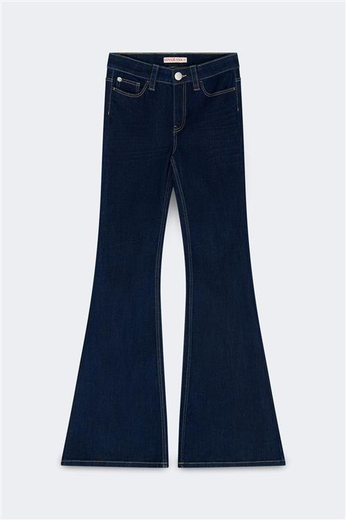 Gina Tricot - Ultra flare petite jeans - Petite Jeans - Blå - 34 - Dame