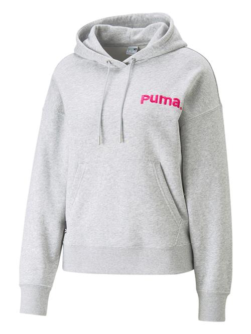 PUMA Sweatshirt 'Team'  grå-meleret / pink / hvid