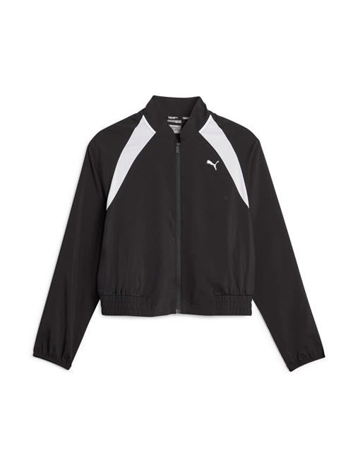 PUMA Træningsjakke  sort / hvid