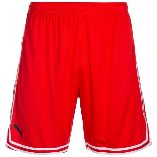 PUMA Sportsbukser 'Hoops Team Game'  rød / sort / hvid