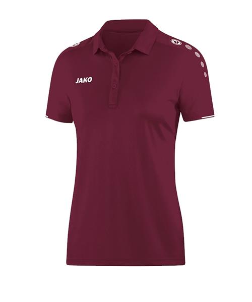JAKO Funktionsbluse 'Classico'  vinrød / hvid