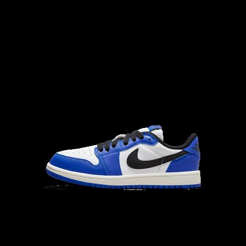 Jordan 1 Retro Low "Game Royal"-sko til mindre børn - hvid