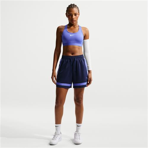 Nike Crossover-Dri-FIT-basketballshorts (12,5 cm) til kvinder - blå