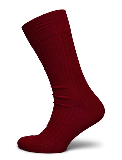 AN IVY | Red Ribbed Socks | 39-42