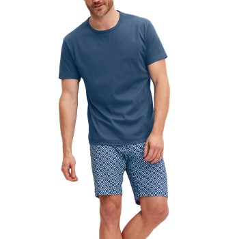 Calida Relax Streamline 2 Short Pyjamas Blå bomuld Large Herre