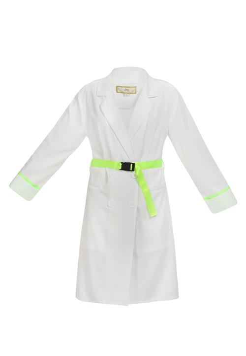 MYMO Overgangsfrakke  neongrøn / hvid