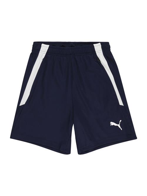 PUMA Sportsbukser 'Team Liga'  navy / hvid