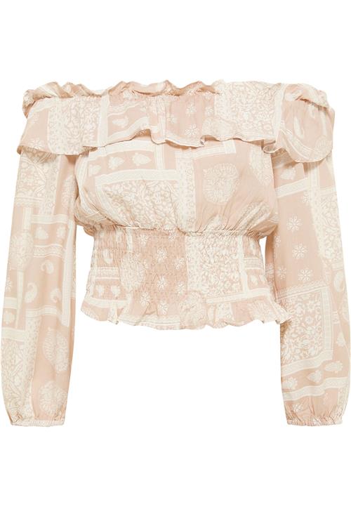 IZIA Bluse  creme / mørkebeige