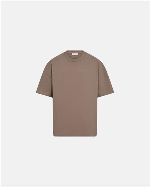 T-shirt "dev" | 100 bomuld | Brun