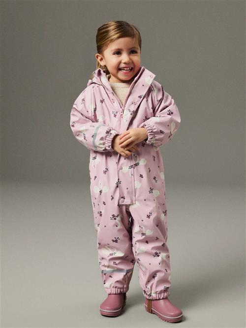 NAME IT Fleece Regndragt Dry10 Keepsake Lilac Swans