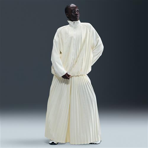 Nike -kollektionen-træningsbukser med plissering og mellemhøj talje til kvinder - hvid