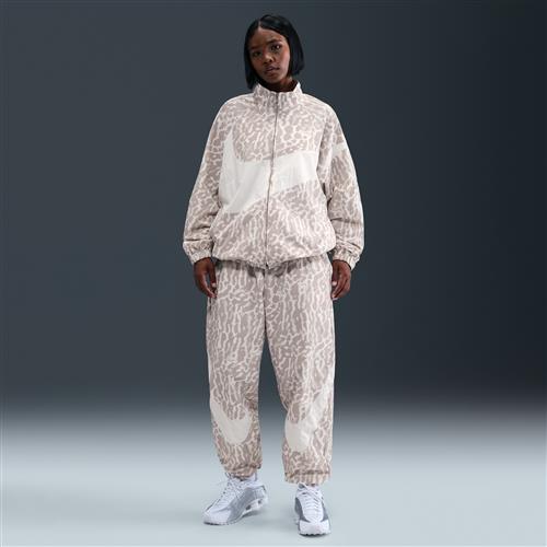 Vævede Nike -bukser med print til kvinder - grå