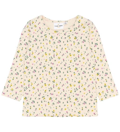 The New Siblings Bluse - Rib - TnstSelma - Gardenia m. Blomster