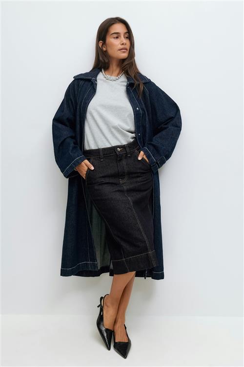 Gina Tricot - Denim pencil skirt - Nederdele - Blå - 36 - Dame