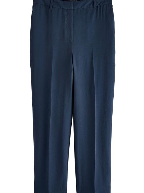 Next Bukser med lægfolder  navy