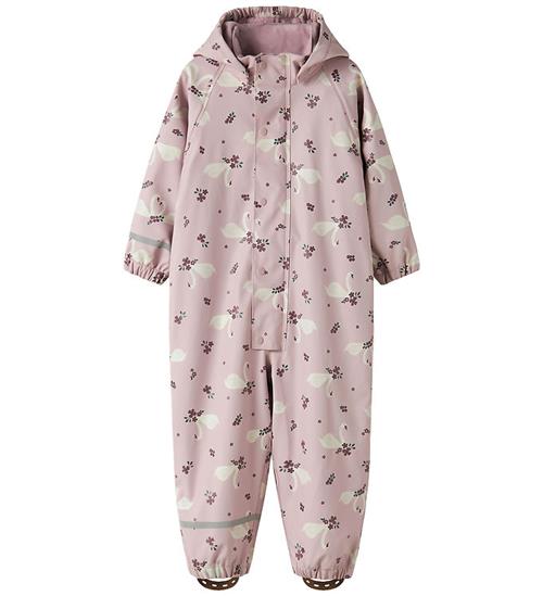 Name It Regndragt m. Fleece - PU - NmfDry10 - Keepsake Lilac/Swa