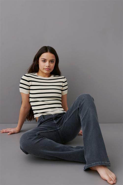 Gina Tricot - jeans - bootcut jeans - Grå - 146 - Pige