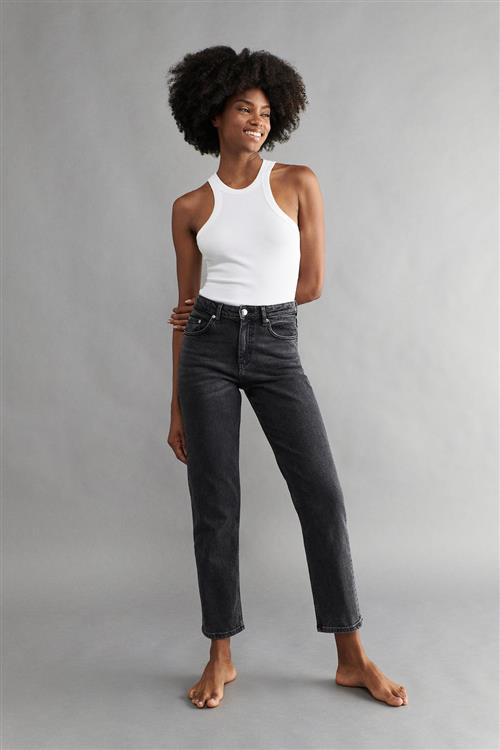 Gina Tricot - Straight stretch jeans - Straight jeans - Sort - 40 - Dame