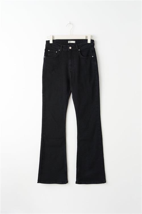 Gina Tricot - flare jeans - mid waist jeans - Sort - 40 - Dame