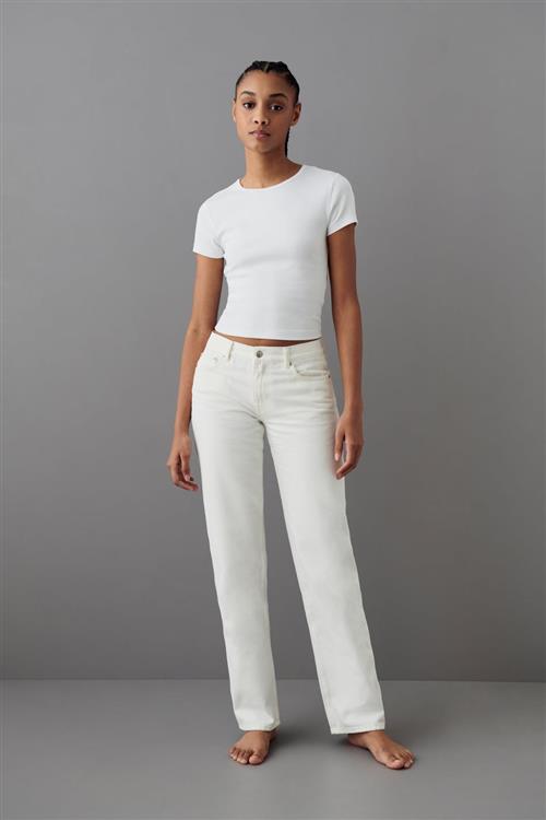 Gina Tricot - Low straight jeans - Low waist jeans - Hvid - 36 - Dame