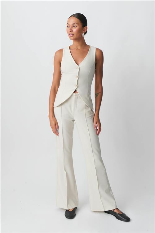 Gina Tricot - Bootcut trousers - Bukser - Beige - M - Dame