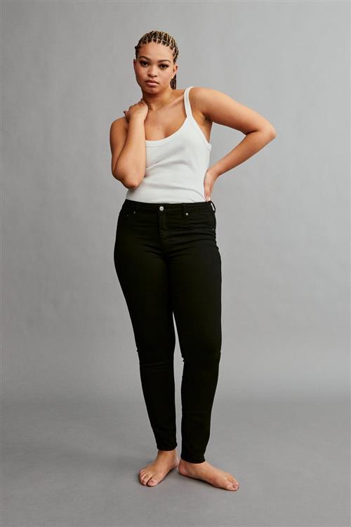 Gina Tricot - waist jeans - Highwaist jeans - Sort - M - Dame