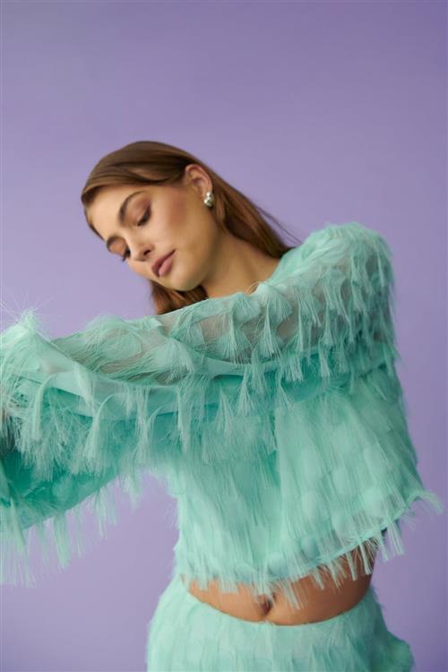 Gina Tricot - blouse - Bluser - Blå - XS - Dame