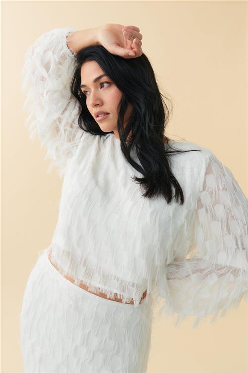 Gina Tricot - blouse - Bluser - Hvid - L - Dame