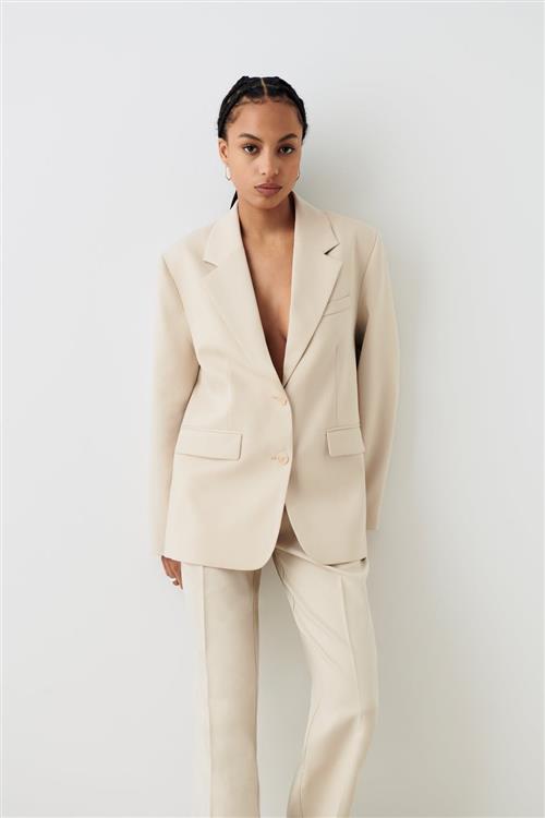 Gina Tricot - Oversized blazer - Blazere - Beige - M - Dame