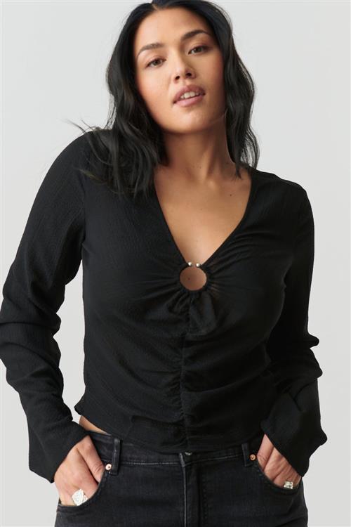 Gina Tricot - Shane blouse - Toppe - Sort - XS - Dame