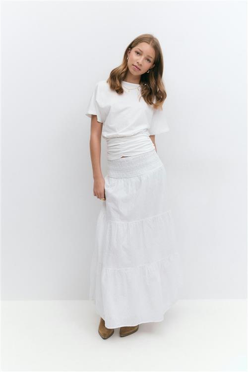 Gina Tricot - Y iconic boho maxi skirt - Nederdele - Hvid - 134/140 - Pige