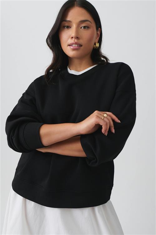 Gina Tricot - Basic sweater - Collegetrøjer - Sort - XS - Dame