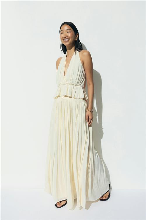 Gina Tricot - Flowy maxi skirt - lange nederdele - Hvid - 36 - Dame