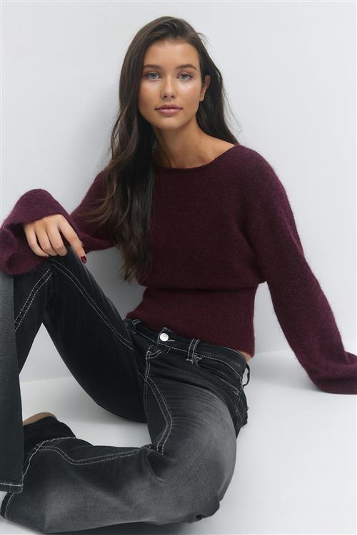 Gina Tricot - 14+ shaped knitted sweater - striktrojer - Rød - XS - Dame