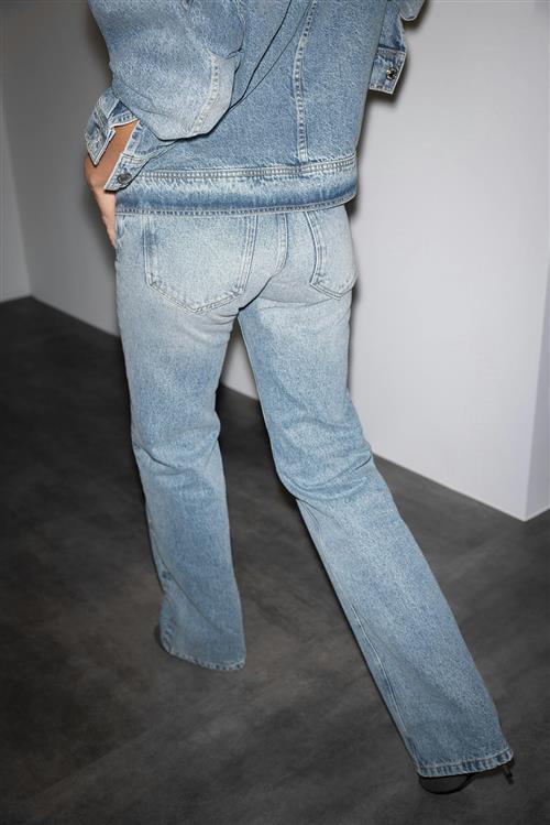 Gina Tricot - Crush straight jeans - Straight jeans - Blå - 36 - Dame