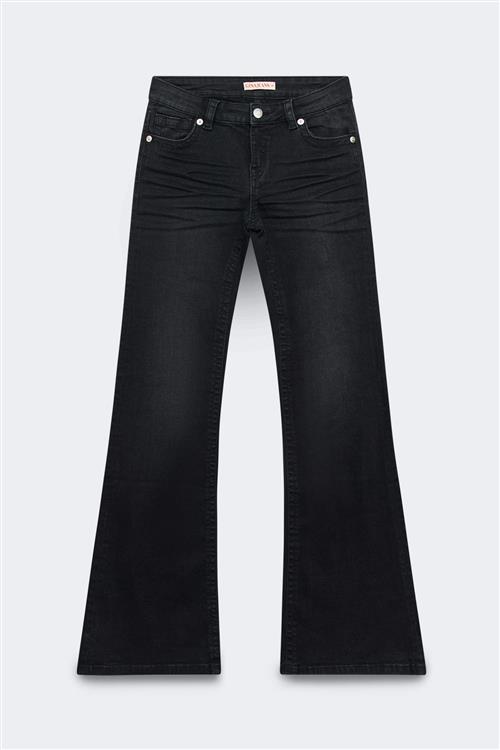 Gina Tricot - Glow rise flare petite jeans - Low waist jeans - Sort - 38 - Dame