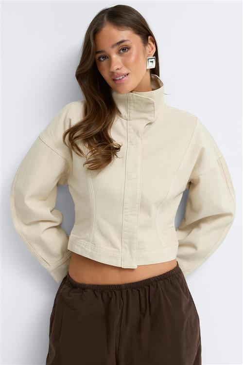 Gina Tricot - Sculpted denim jacket - Denim jakker - Gul - 36 - Dame