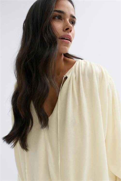 Gina Tricot - Knitted balloon top - Langærmede toppe - Hvid - M - Dame