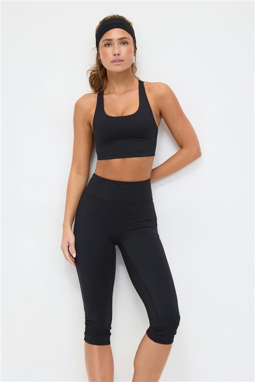 Gina Tricot - Soft yoga top - pilates - Sort - M - Dame